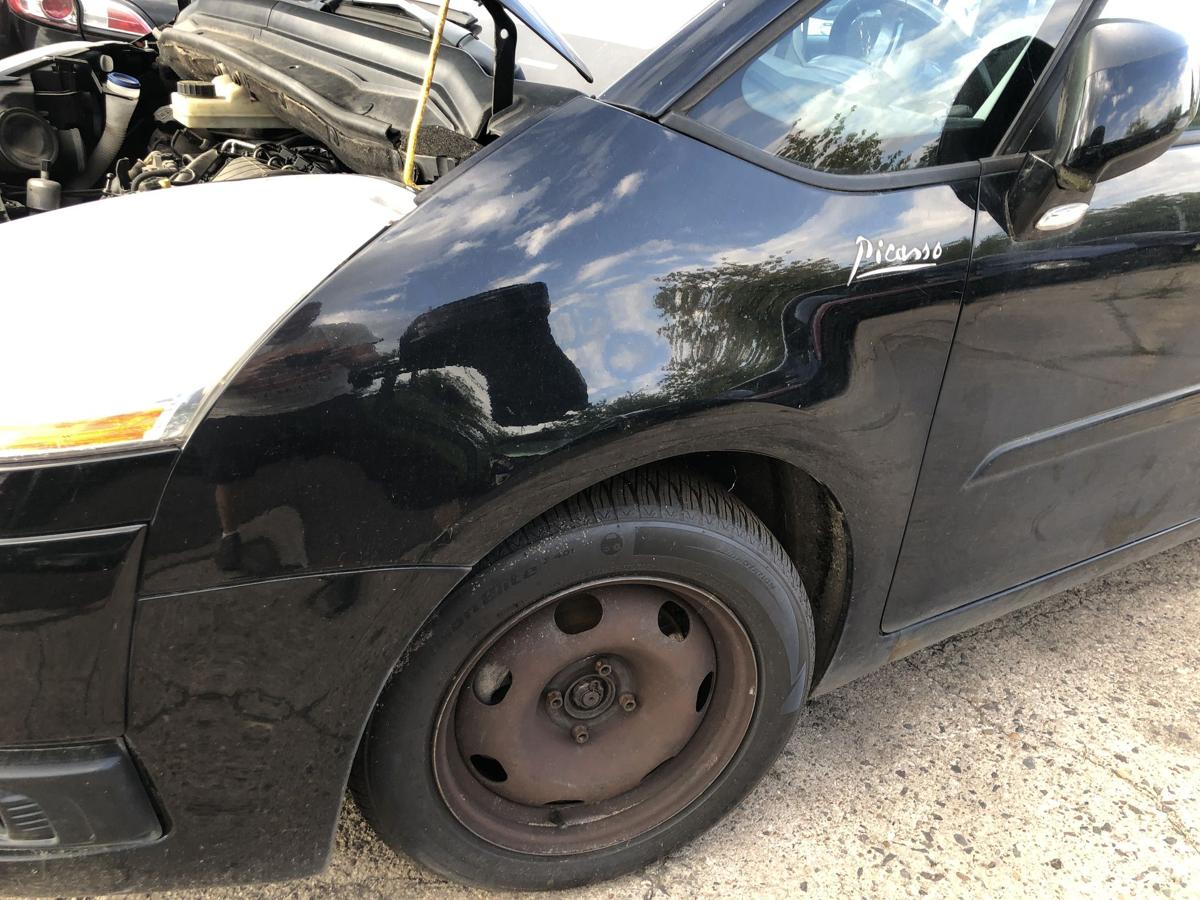Citroen C4 Grand Picasso Kotfl&uuml;gel vorn links Fahrer Seitenwand EXY Onyx Schwarz