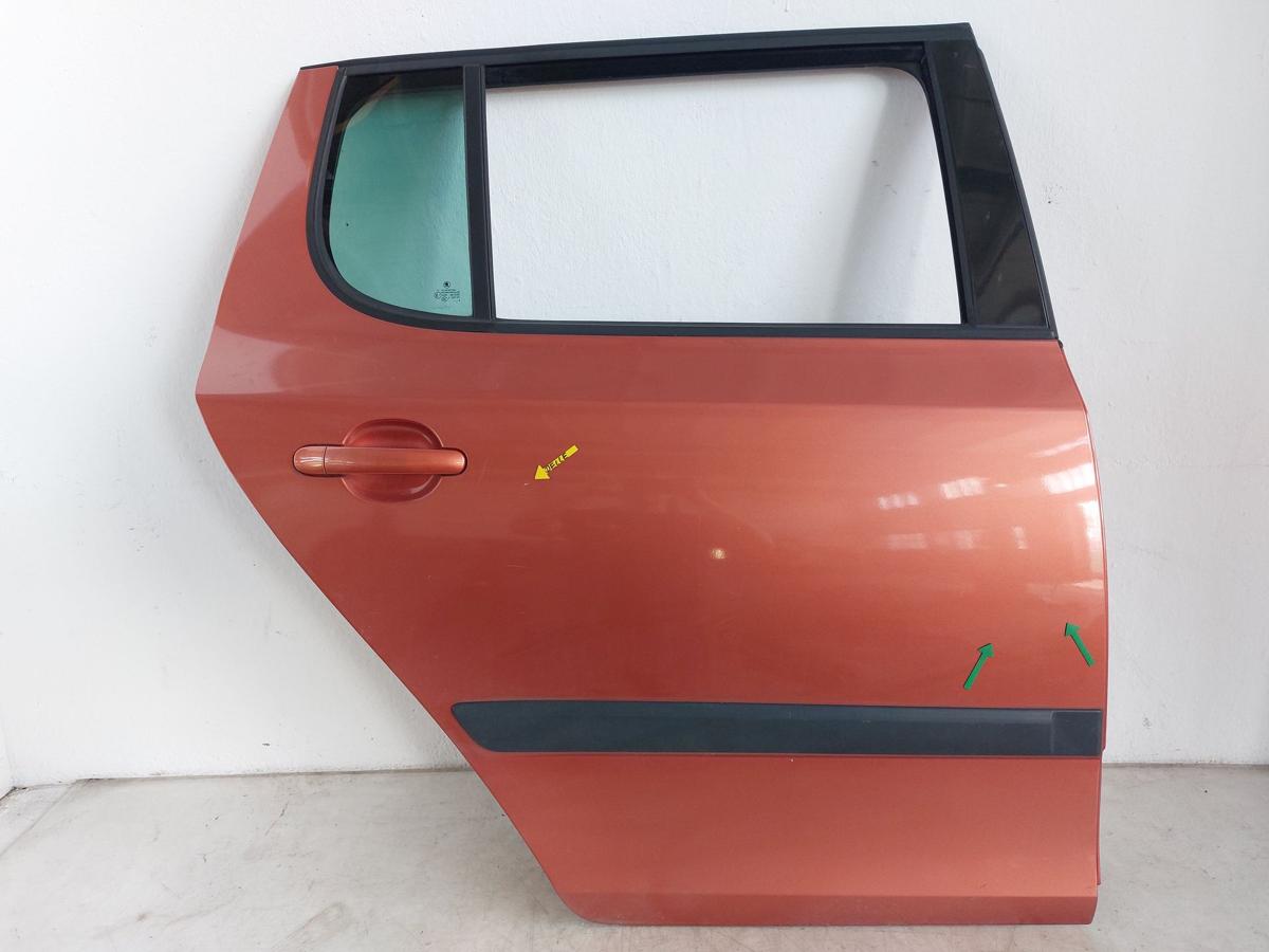 Skoda Fabia 5J T&uuml;r hinten rechts Fondt&uuml;r Rohbau LF3H Tangerine 06-14 5trg