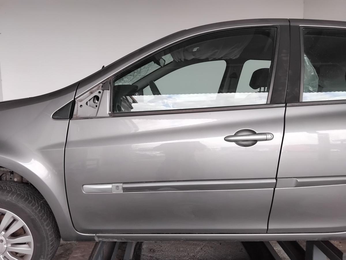 Renault Clio 3 T&uuml;r vorn links Fahrert&uuml;r 5-t&uuml;rig TEKNG Gris Cassiopee BJ2009
