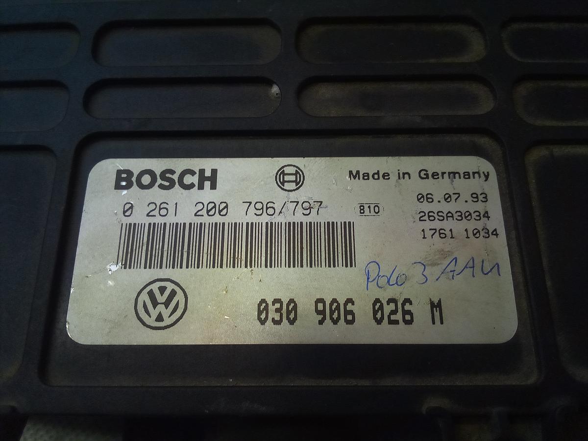 VW Polo 86C 2F original Steuergerät Motor 0261200796 BOSCH BJ1993