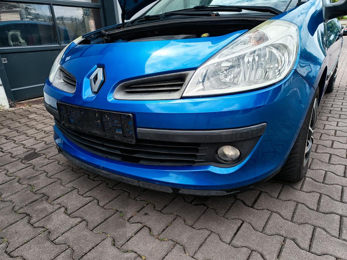 Renault Clio III orig Stoßstange vorn Stossfänger NSW TEI45 Blau met Bj 2006