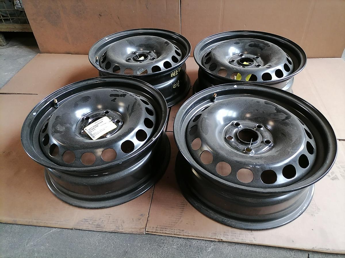 VW Beetle 5C 11-19 Satz Stahlfelgen 6.5x16 ET44 schwarz 6,5x16