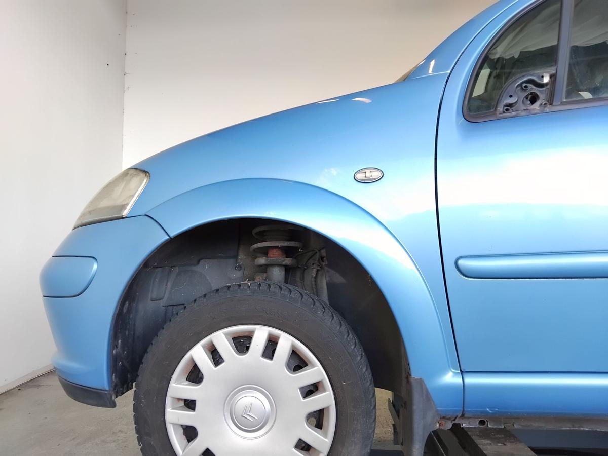Citroen C3 original Kotfl&uuml;gel vorn links KMY Lucia Blau Metallic BJ2005