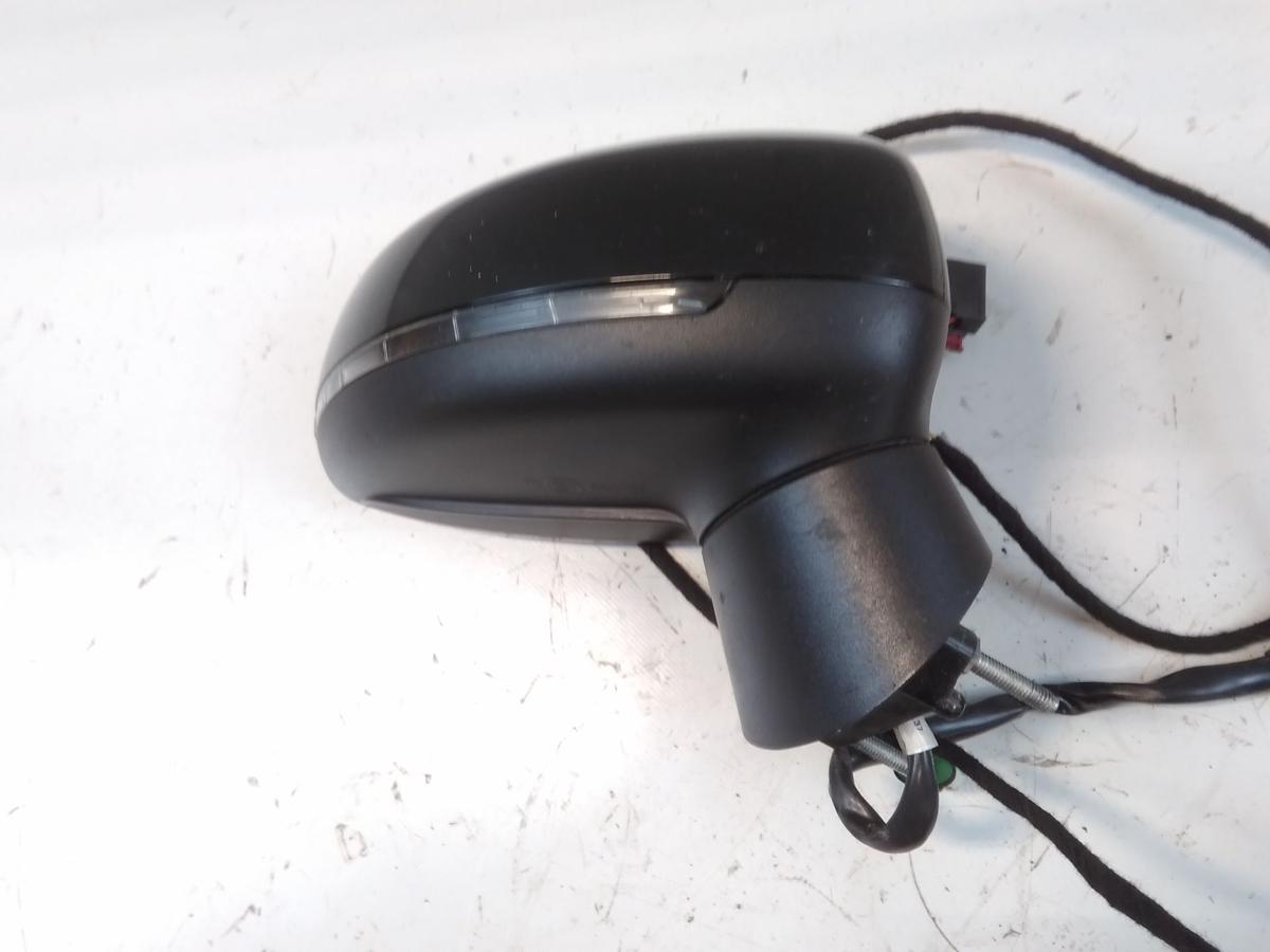 Audi A1 8X orig.Au&szlig;enspiegel rechts elektrisch&beheizt 6pol BJ2010 LY9B brillantschwarz