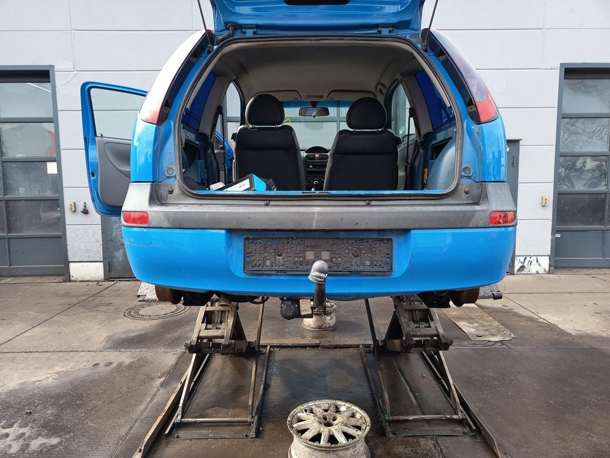 Opel Corsa C original Sto&szlig;stange F&auml;nger hinten Heck Z20A Arubablau Bj 2001