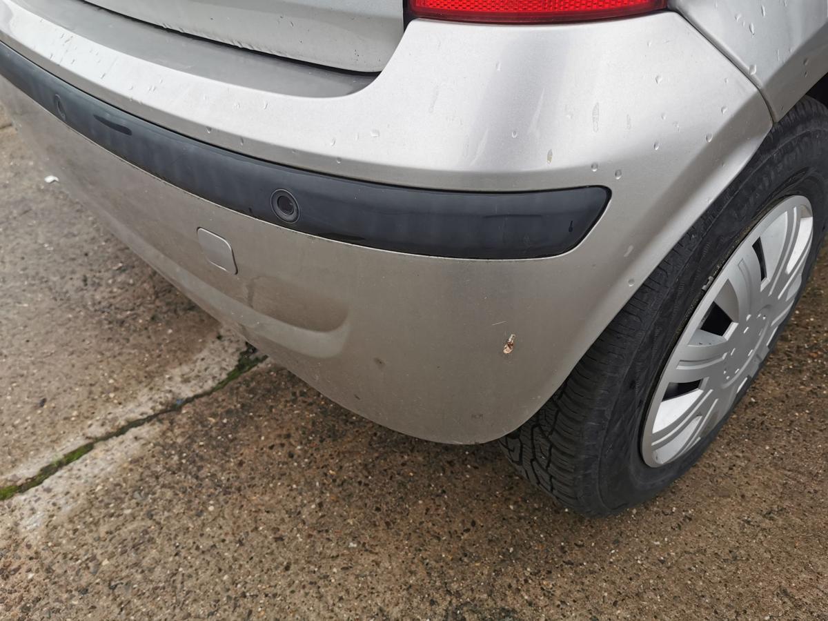 Fiat Panda 169 Stossstange Stossfänger Bumper hinten PDC 647 Grigio Steel Met