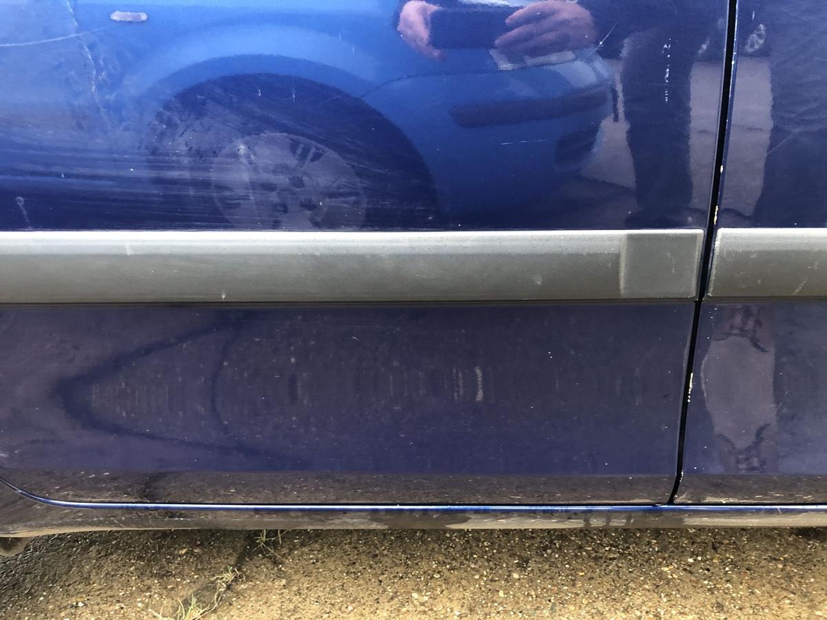 Skoda Fabia 2 Typ 5J T&uuml;r hinten rechts Fondt&uuml;r im Rohbau LF5Q Storm Blau 06-14