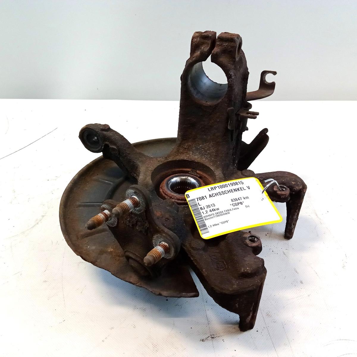 Skoda Fabia 5J orig Achsschenkel Radlagergeh&auml;use vorn links 1.2 44kw CGPB BJ2013
