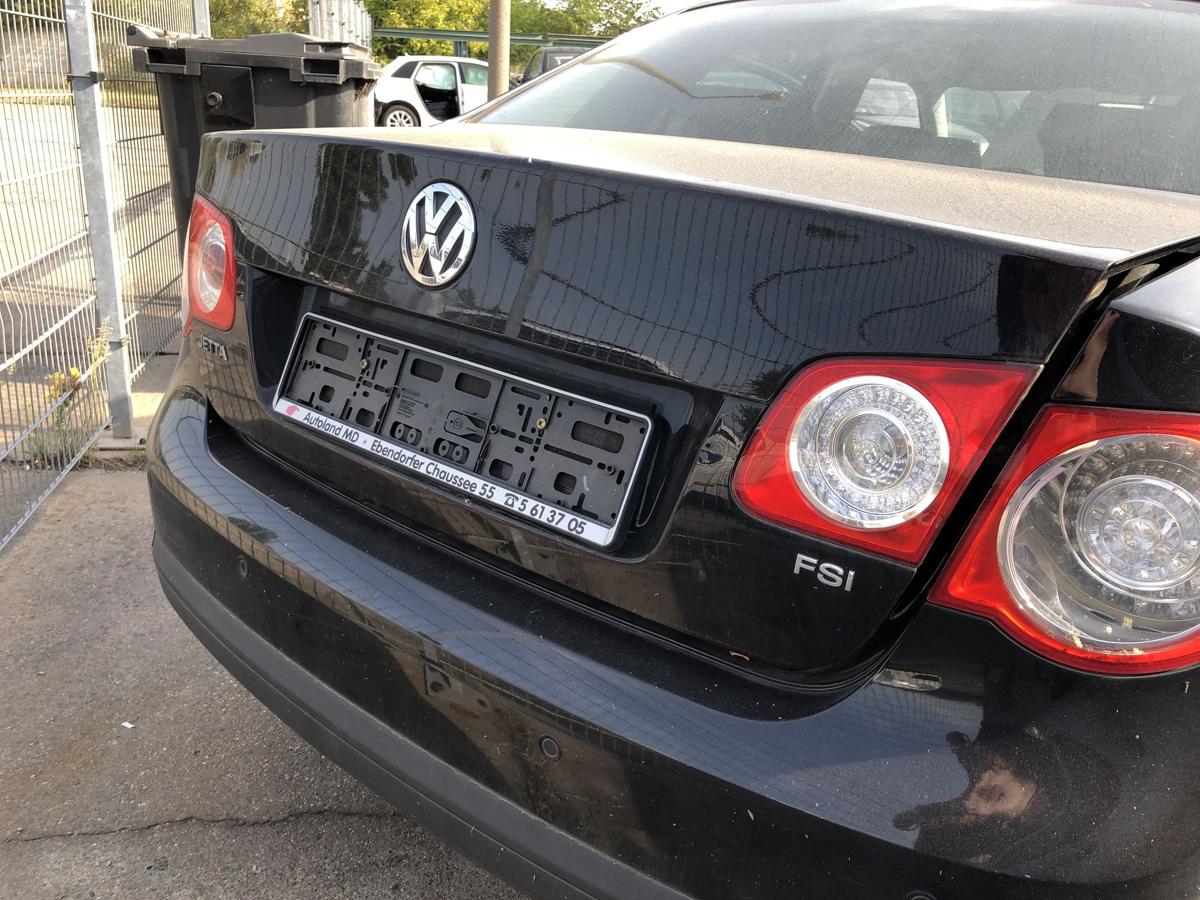 VW Jetta 1K Heckklappe Kofferklappe Heckdeckel Delle LC9X Deep Black Perl
