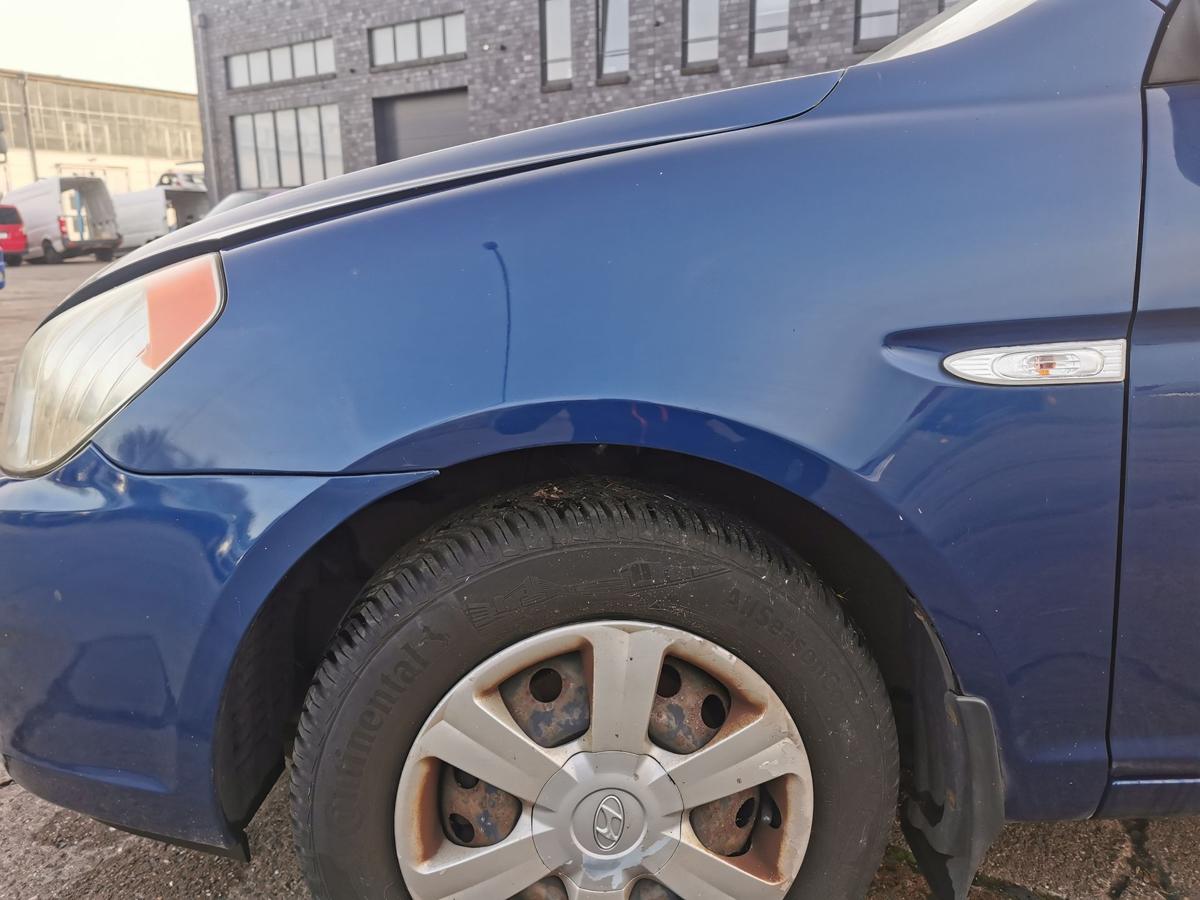 Hyundai Accent III MC Kotfl&uuml;gel Fender Seitenwand vorn links 3E Blue Onyx BILDER