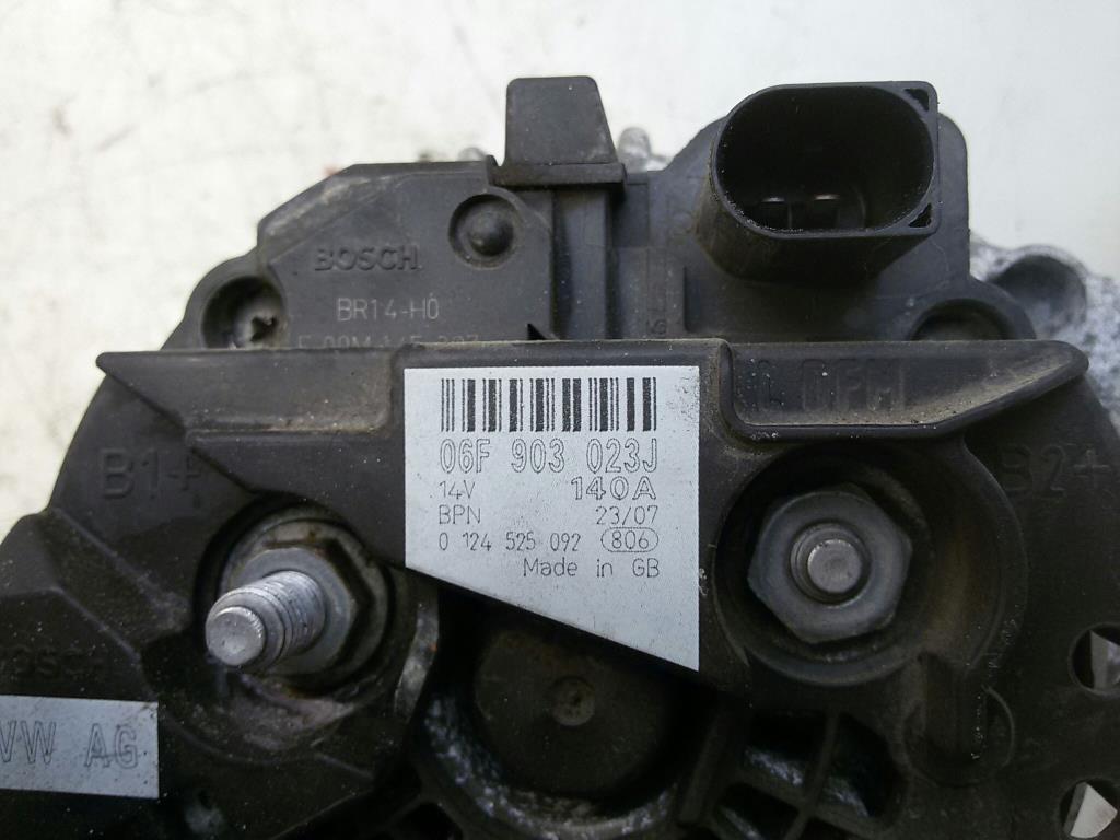 VW Sharan 7M9 BJ2007 original Lichtmaschine Generator 140A 0124525092 BOSCH 2.0TDI 103kw BRT