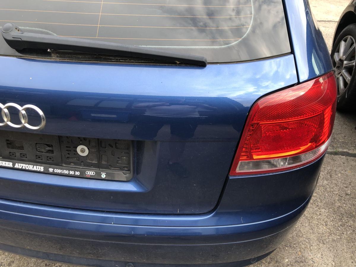 Audi A3 8P ab05 Heckklappe mit Heckscheibe nur f&uuml;r 3 t&uuml;rer LZ5C Mauritius Blau