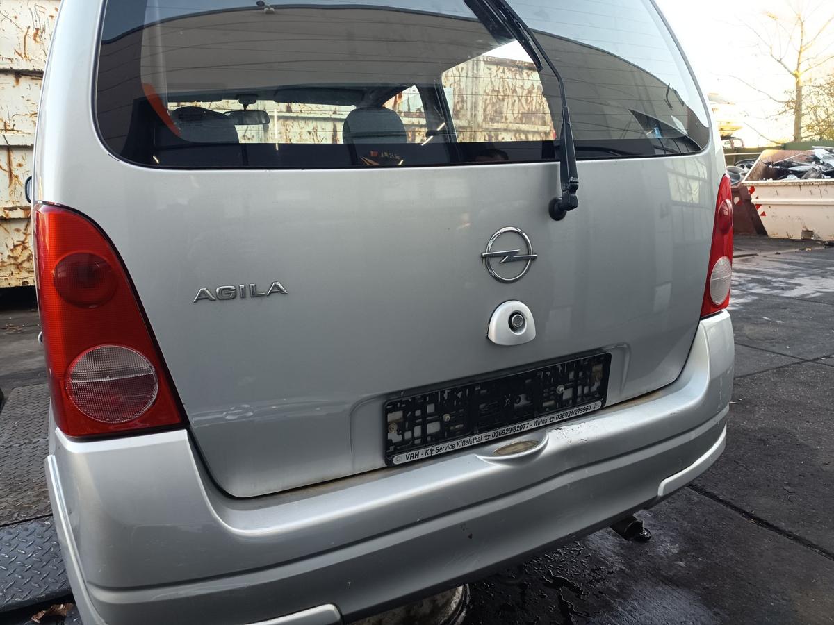 Opel Agila A orig Heckklappe mit Scheibe Kofferraum Z157 Silber Bj 2002