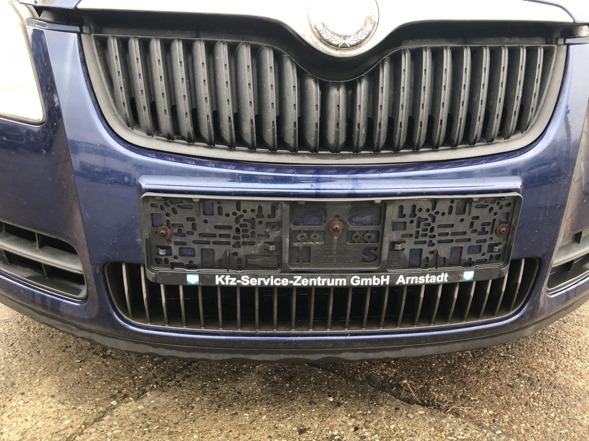 Skoda Fabia 2 Typ 5J Sto&szlig;f&auml;nger vorn Frontsch&uuml;rze LF5Q Storm Blau 06 bis10