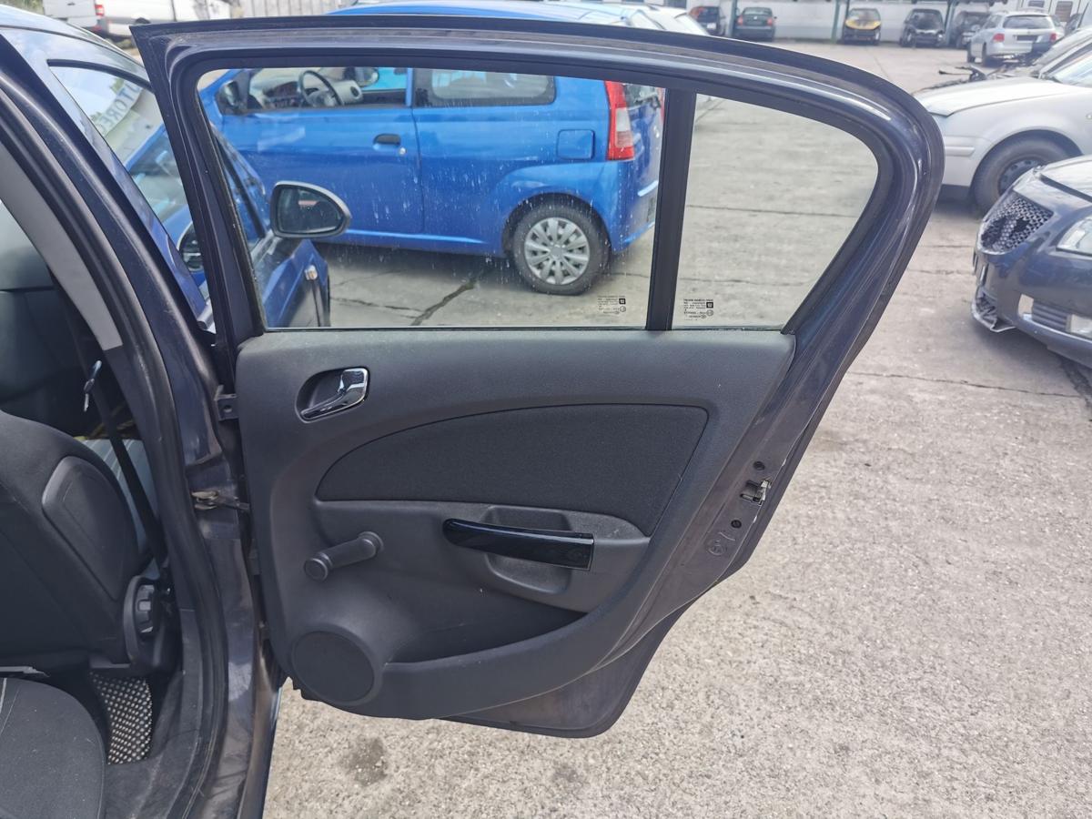 Opel Corsa D Tür Autotür Fondtür hinten rechts Z168 Metroblau Perl TEXT BILDER