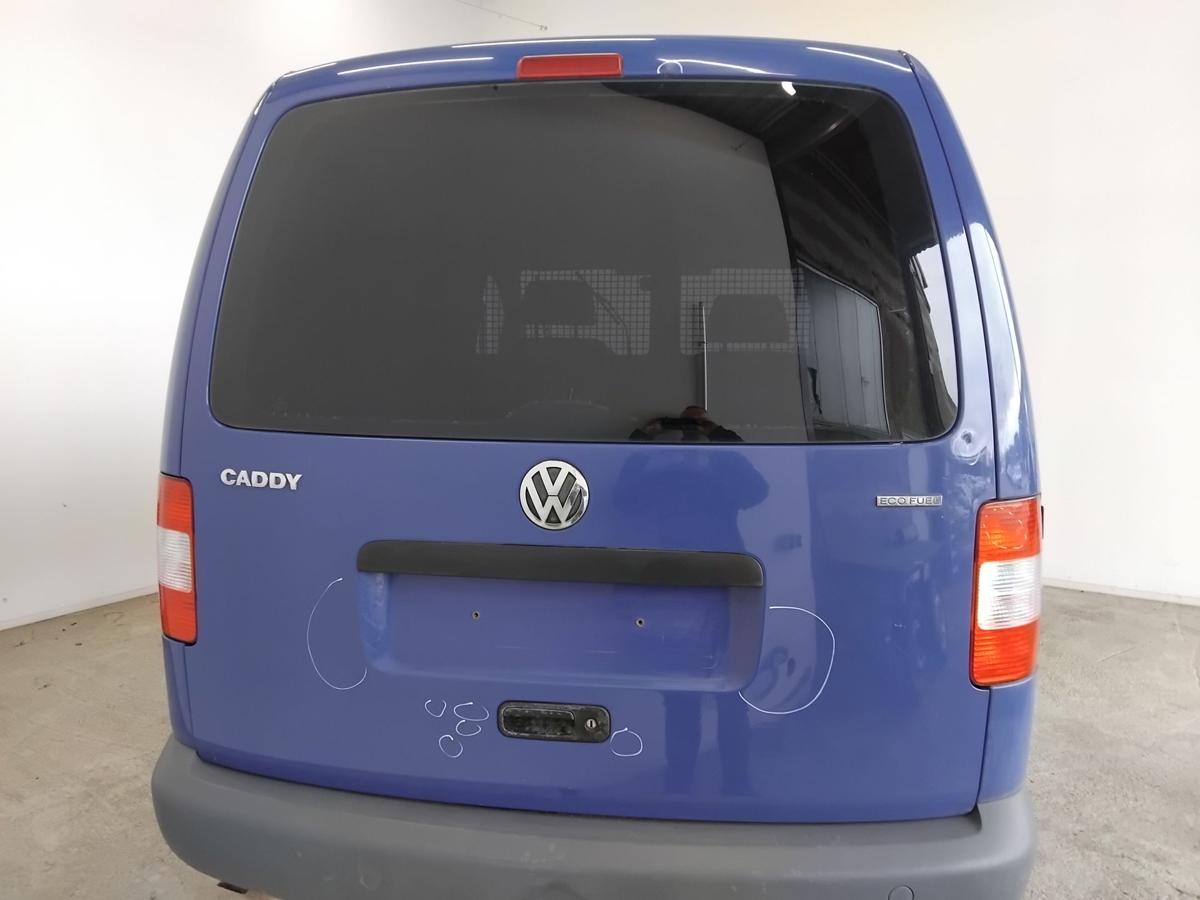 VW Caddy 2K Heckklappe LA5C Surfblau mit Heckscheibe BJ2009 Dellen