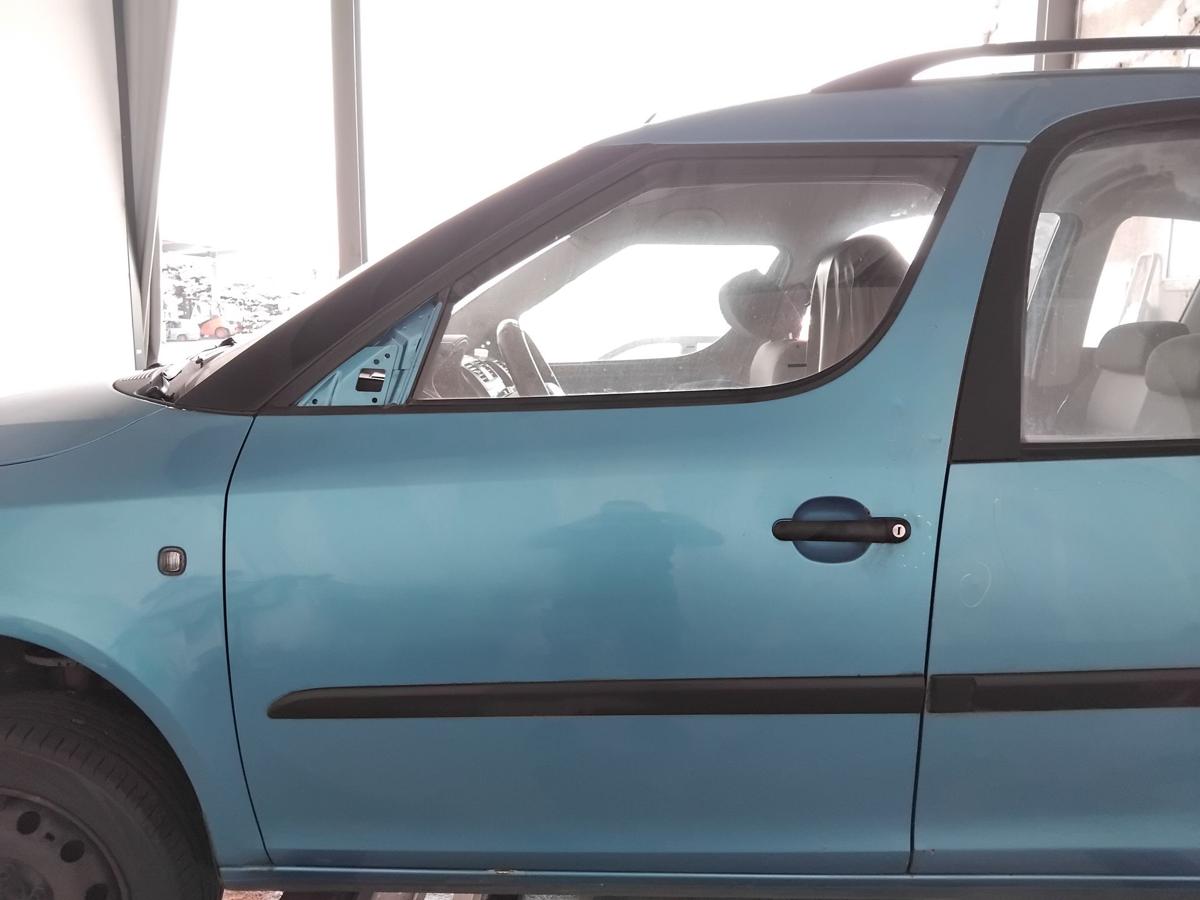 Skoda Roomster 5J Tür vorn links Fahrertür BJ2009 LF5S Indigoblaumetallic