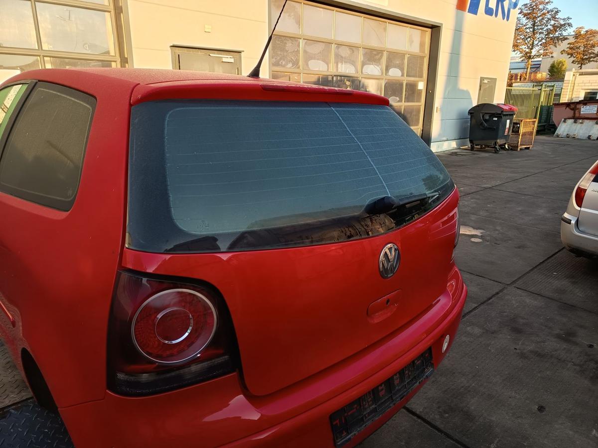 VW Polo 9N3 original Heckklappe mit Scheibe Deckel hinten P3G Flashrot Bj 2006