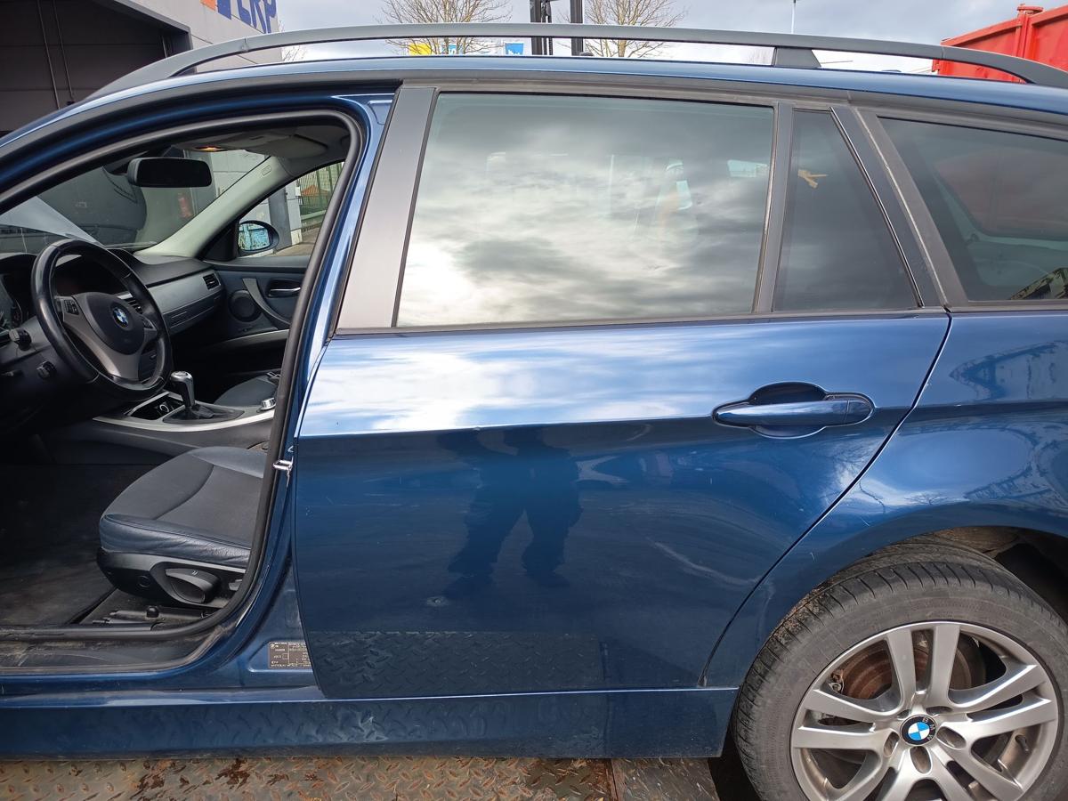 BMW 3er E91 Touring original T&uuml;r hinten links Fond Roh Rost A07 Mysticblau Bj 06
