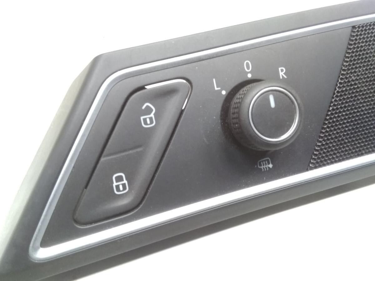 VW Golf Sportsvan original Schalter Au&szlig;enspiegelverstellung mit Blende Bj.2017