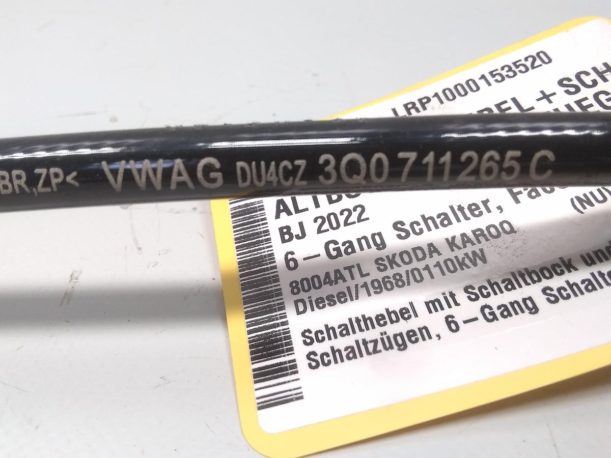 Skoda Karoq Bj.2022 original Schalthebel mit Schaltbock 6-Gang Schalter