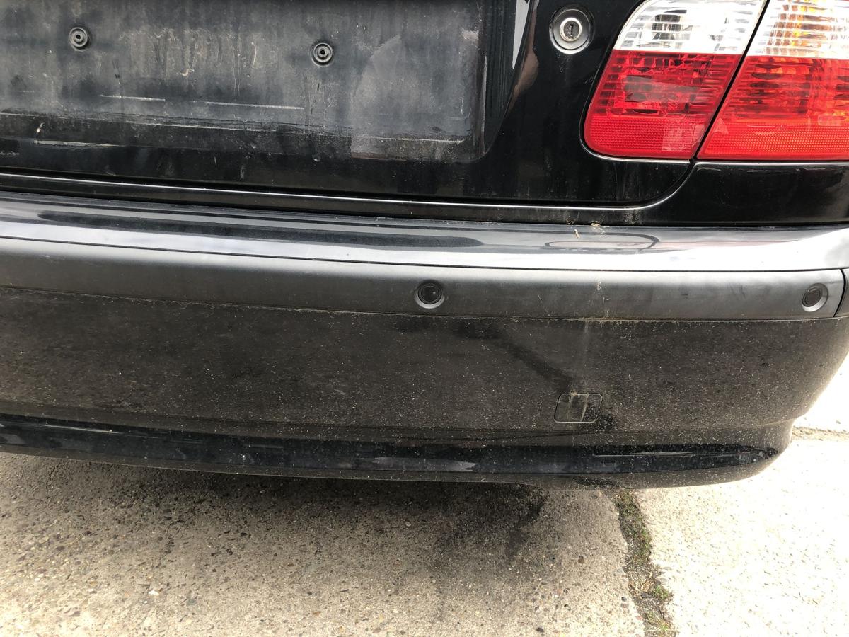 BMW 3er E46 Facelift Sto&szlig;f&auml;nger hinten Hecksch&uuml;rze Limo PDC 475/9 Black Saphir
