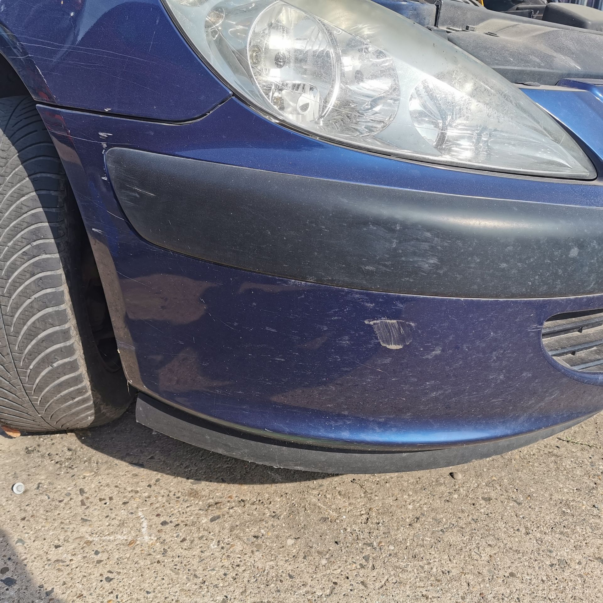 Peugeot 307 3A/3C Stoßstange Stoßfänger Bumper vorn EGE China Blau BILDER