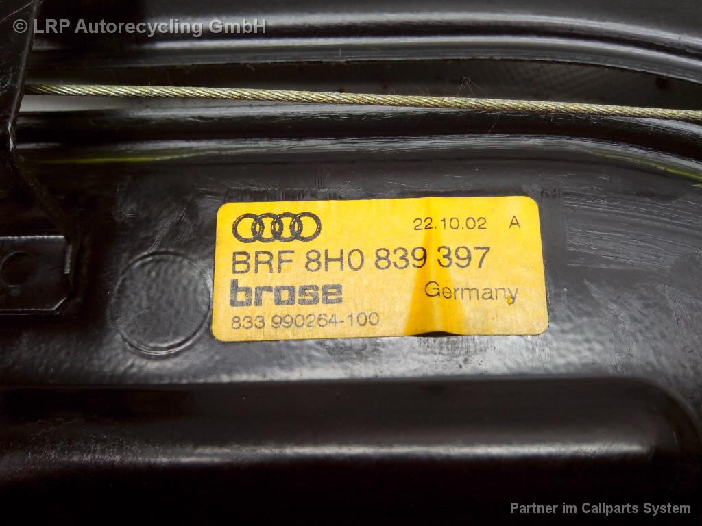 Audi A4 Fensterheber hinten links 8H0839397 Cabrio BJ2002