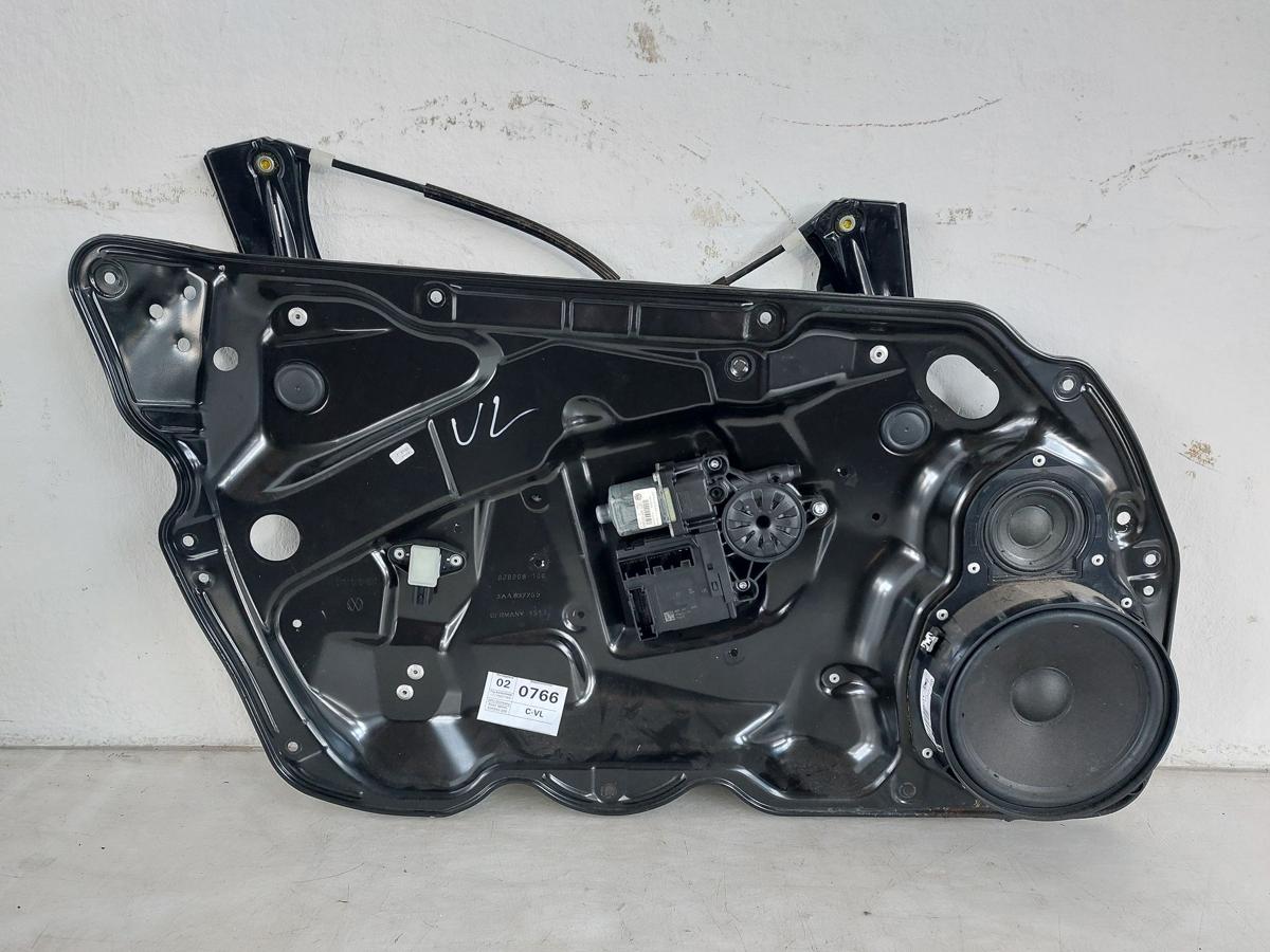 VW Passat 3C B7 Variant Fensterheber vorn links Motor Mechanik Grundplatte