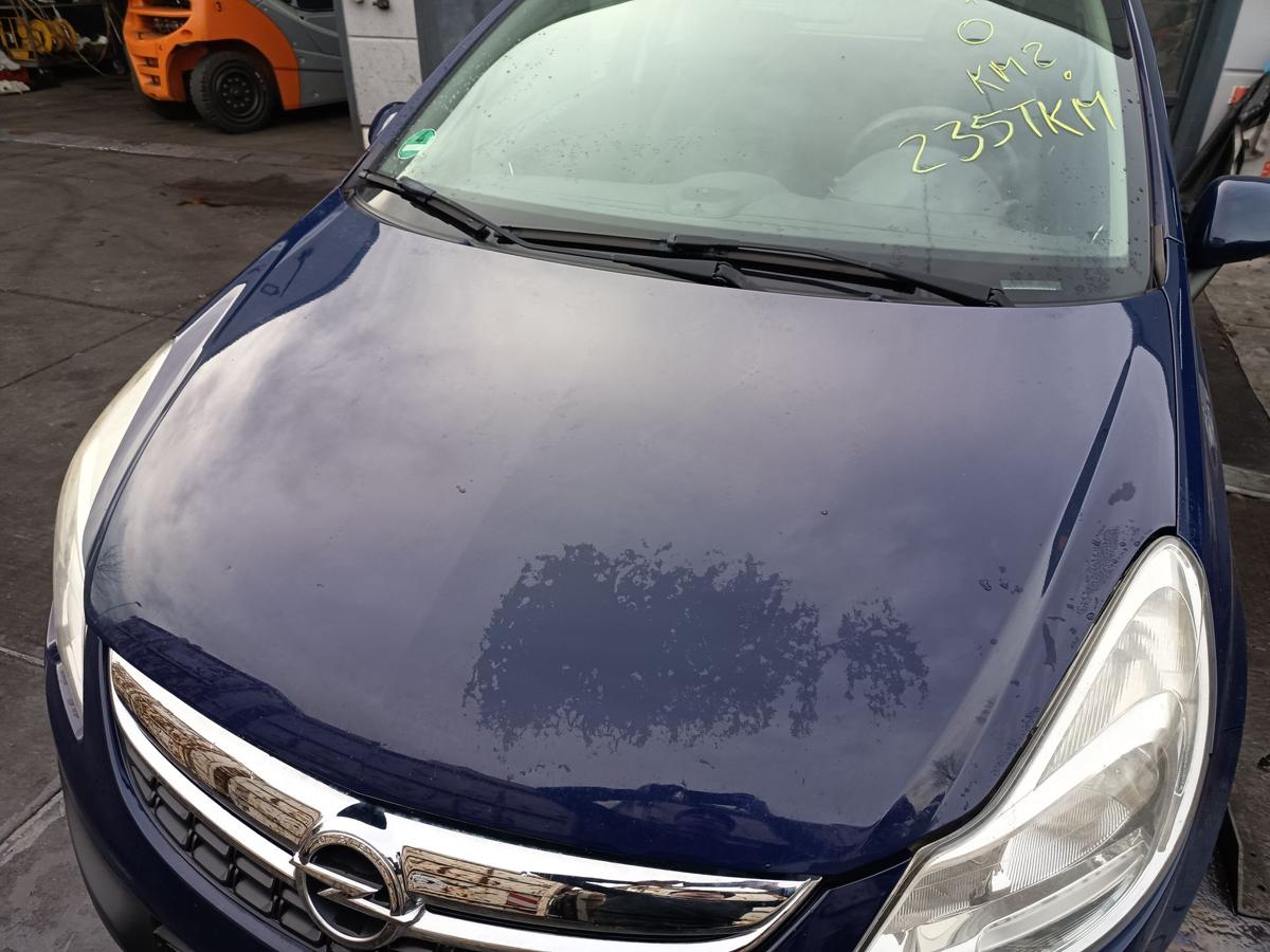 Opel Corsa D orig Motorhaube Klappe Front Z20Z Blau Bj 2012