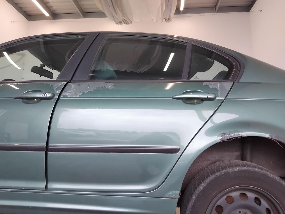 BMW 3er E46 Limousine T&uuml;r hinten links meergr&uuml;nmetallic 393 4-t&uuml;rig BJ1999