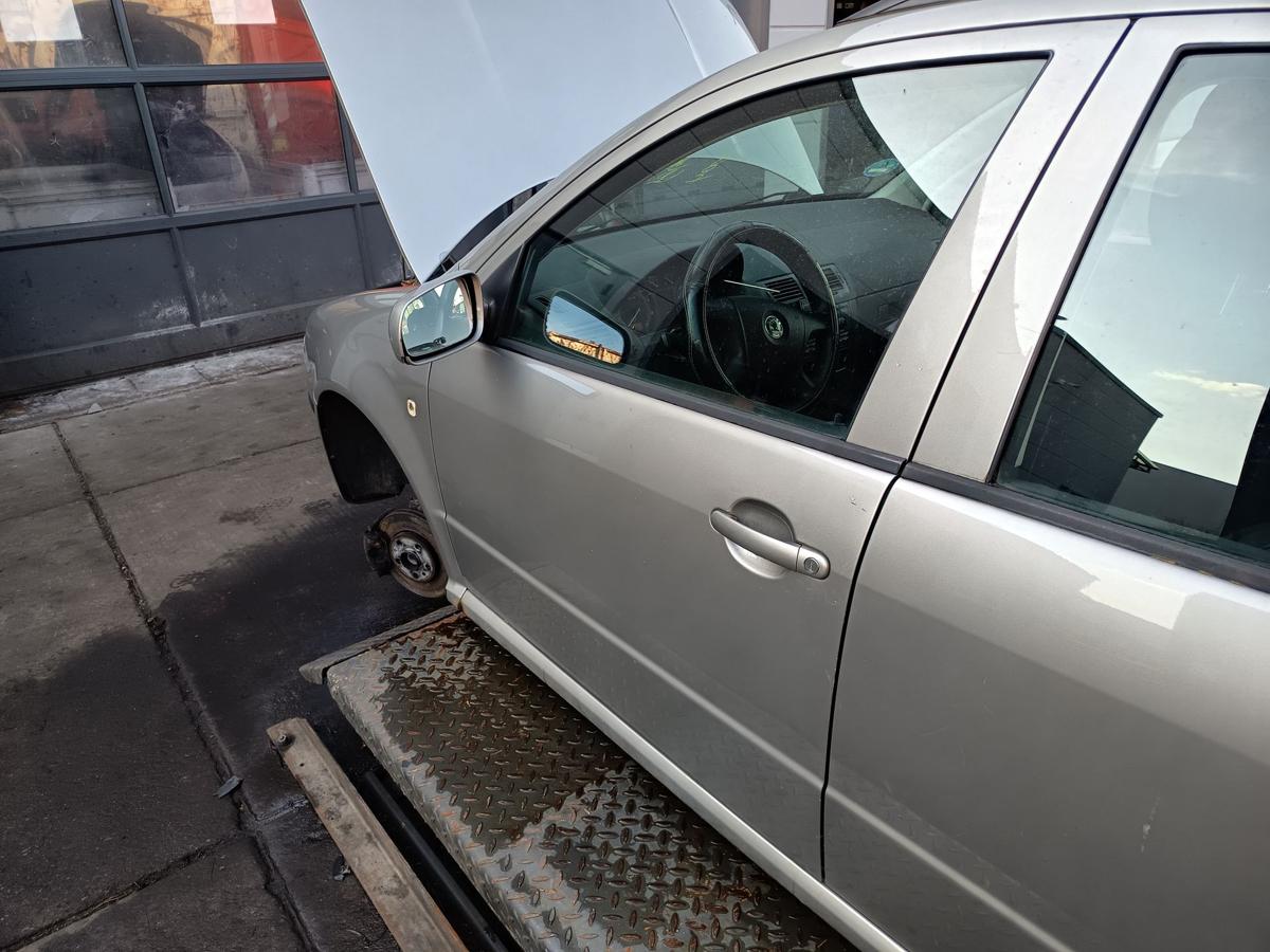 Skoda Fabia 6Y original T&uuml;r vorn links Fahrer F8H Capuccinobeige Bj 2007