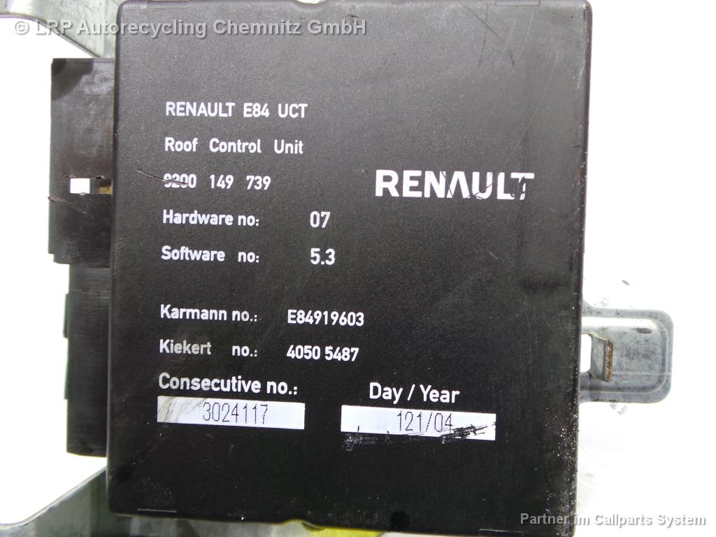 Renault Megane Cabrio 2 II Bj 2004 Hydraulikpumpe mit Steuerteil Verdeck 9200149739 E84871789