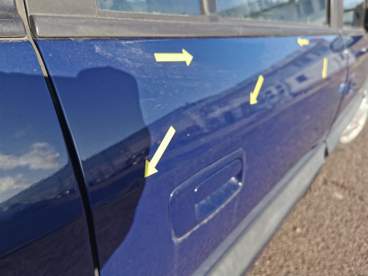 Opel Zafira A T&uuml;r Autot&uuml;r Rohbaut&uuml;r Fondt&uuml;r hinten rechts Z20Z Atlantikblau