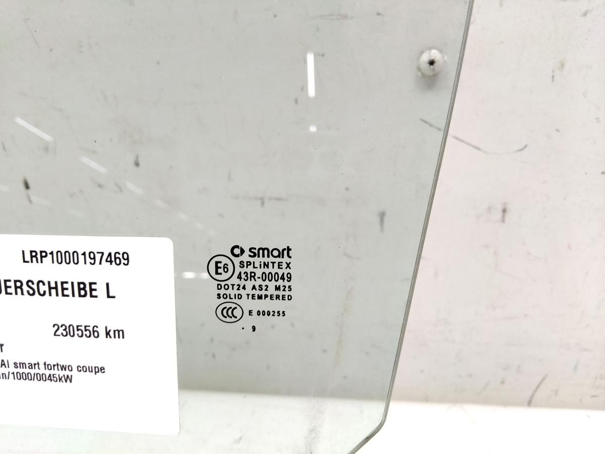 Smart Fortwo 451 T&uuml;rscheibe links gr&uuml;ncolor BJ2009