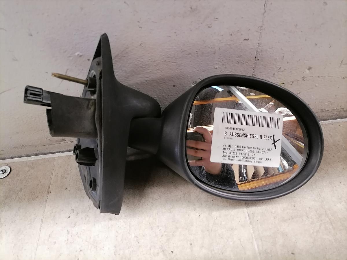 Renault Twingo BJ 1995 Außenspiegel rechts elektrisch Spiegel unlackiert Renault Twingo BJ 1995 Außenspiegel rechts elektrisch Spiegel unlackiert