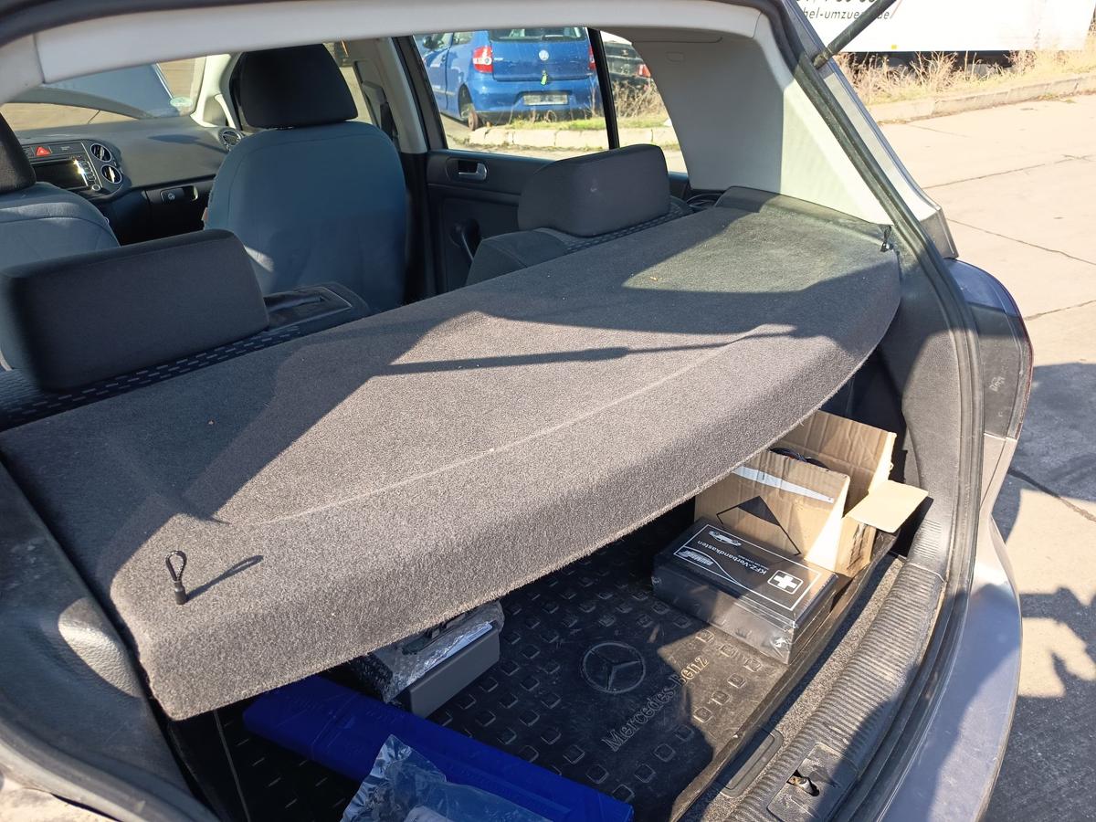 Golf Plus II original Hutablage Abdeckung Koffer/Laderaum Netz Titanschwarz Bj09