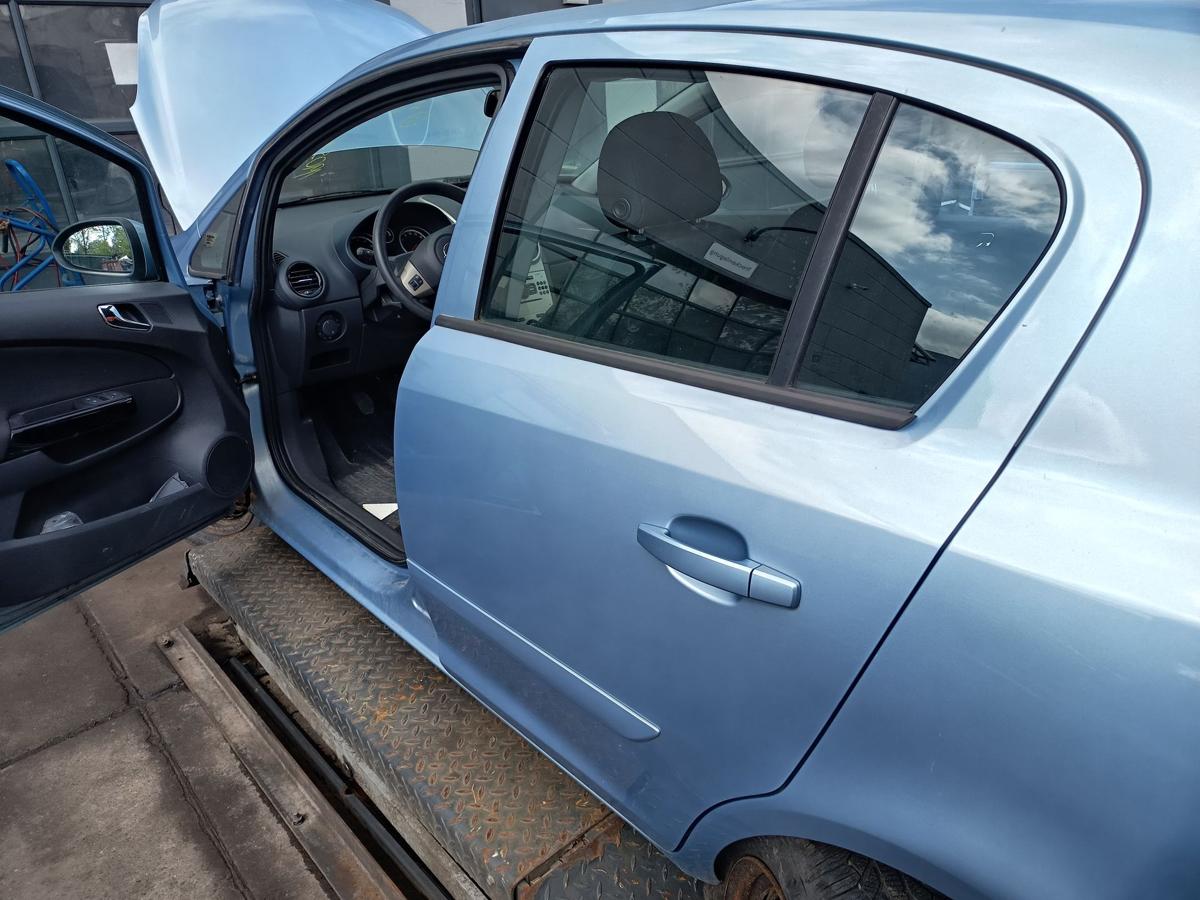 Opel Corsa D 5t&uuml;rer original T&uuml;r hinten links Fond Z21C Aeroblau Bj 2007