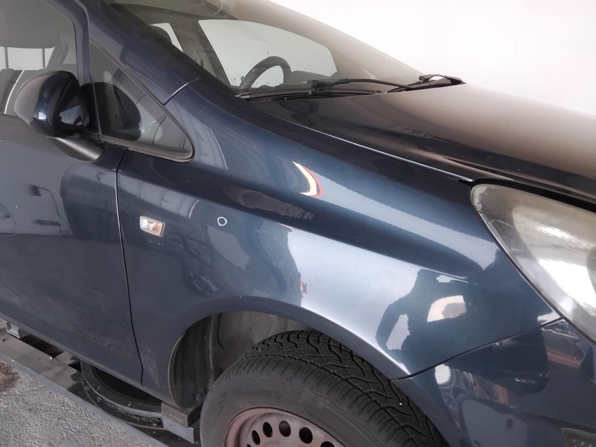 Opel Corsa D original Kotfl&uuml;gel vorn rechts GEU Ozeanblau Metallic Z22A BJ2014