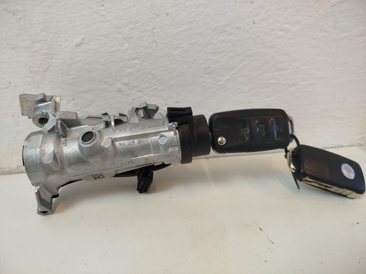 VW Golf V 5 1K Z&uuml;ndschloss Lenkschloss 2 Schl&uuml;ssel Schliesszylinder Z&uuml;ndung