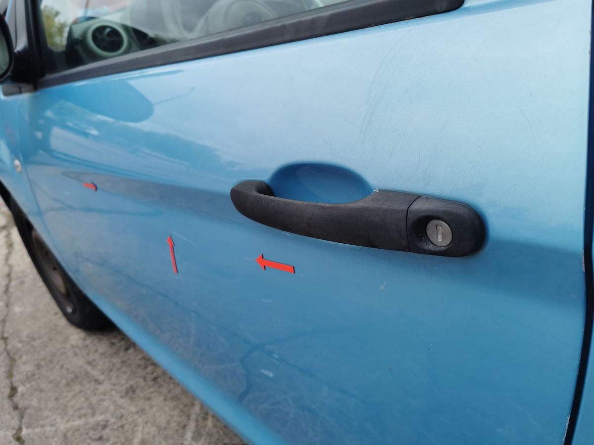 Ford KA RU8 Fahrertür Tür Autotür Rohbautür vorn links Scuba Blau KRATZER