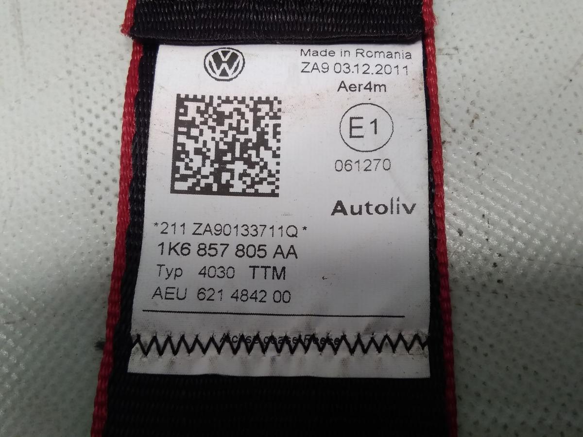 VW Golf 6 GTI ED35 orig.Sicherheitsgurt hinten links 5-türig Fließheck BJ2012