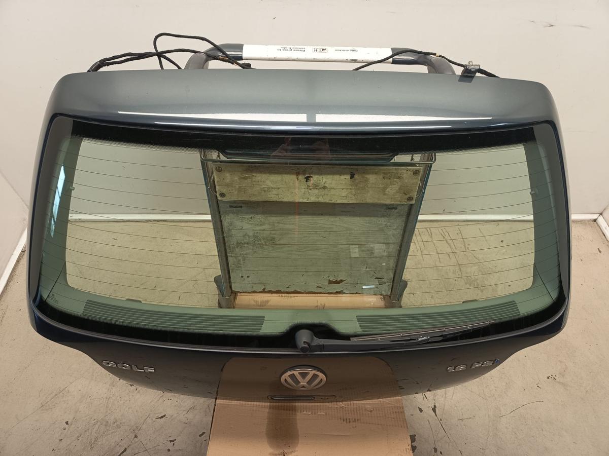 VW Golf IV original Heckklappe mit Scheibe LC7V Anthrazitblau Metallic Bj 2002