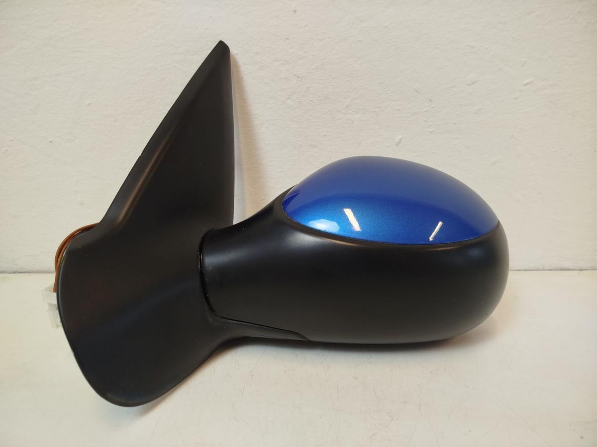 Peugeot 206CC Typ 2D Au&szlig;enspiegel links elektrisch R&uuml;ckspiegel KMF Poseidon Blau