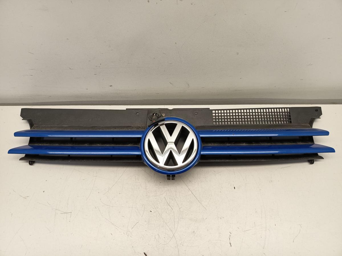 VW Golf IV original K&uuml;hlergrill Frontmittelteil W5Z Jazzblau 1J0853653C Bj 1999