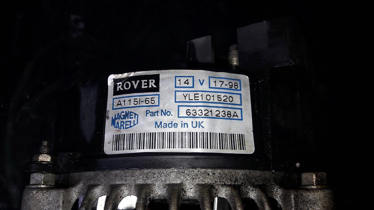 Rover 200 Baujahr 1998 original Lichtmaschine 1.4 54KW