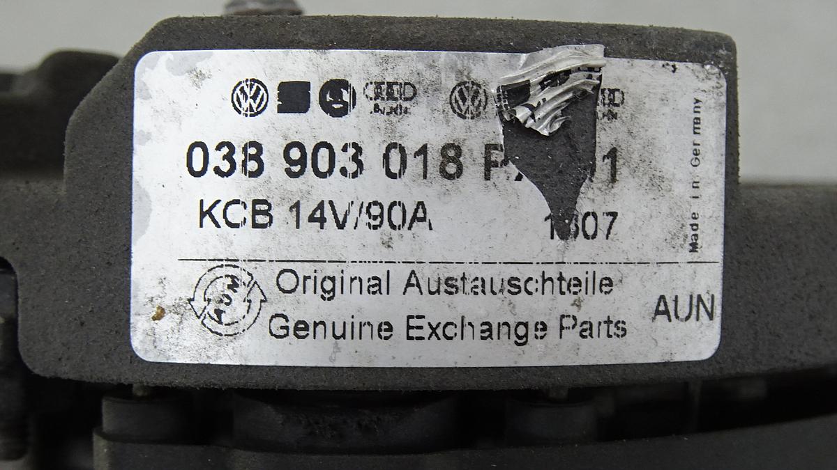 Audi A3 8L Lichtmaschine Generator 90A 038903018 Bj1998 1,8 92kw AGN