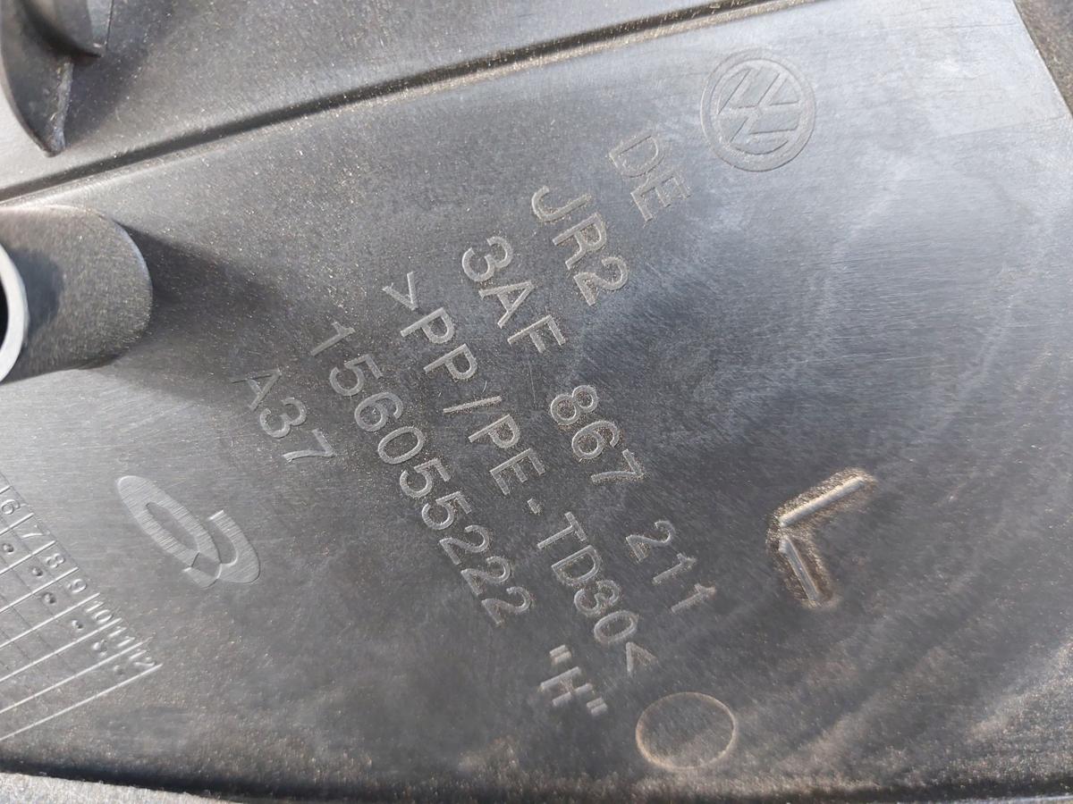 VW Passat 3C B7 Variant T&uuml;reverkleidung hinten links Leder schwarz T&uuml;rpappe