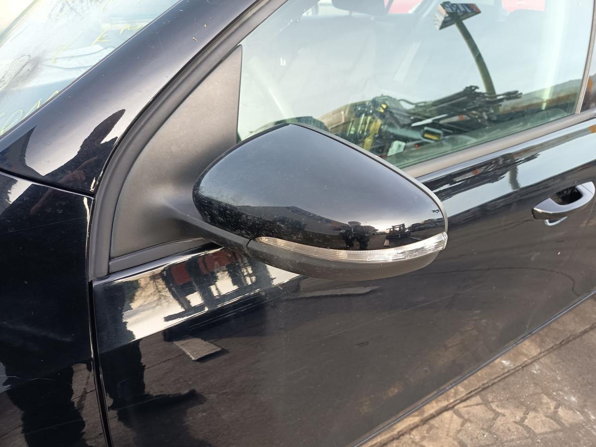 VW Golf VI 6 orig elektrisch verstellbar Spiegel links 5türer L041 Schwarz Bj09