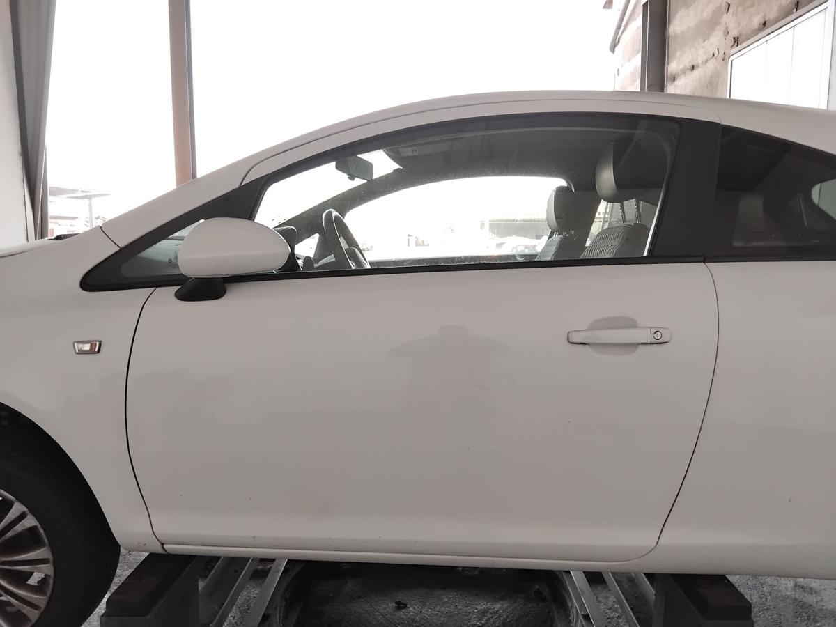 Opel Corsa D T&uuml;r vorn links Fahrert&uuml;r casablancaweiss Z474 3-T&uuml;rer BJ2011